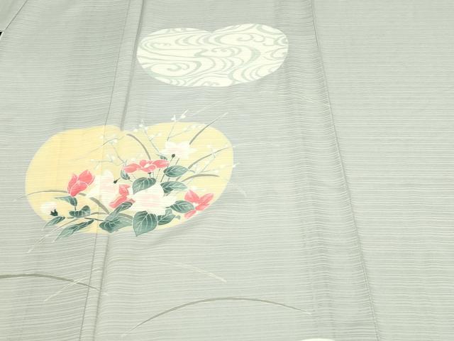 平和屋着物*夏物 訪問着 変わり絽 友禅 草花文 正絹 逸品 DABG9832sf