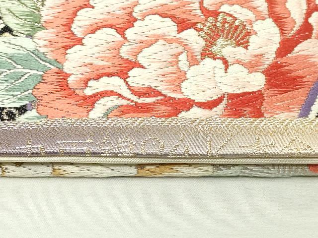 平和屋本店▼六通柄袋帯 唐織 桃山花鳥文 九百錦24k 本金箔 正絹 逸品 DABG9837sf