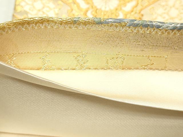 平和屋本店▼六通柄袋帯 唐織 道長屏風文 本金箔 正絹 逸品 DABG9848sf