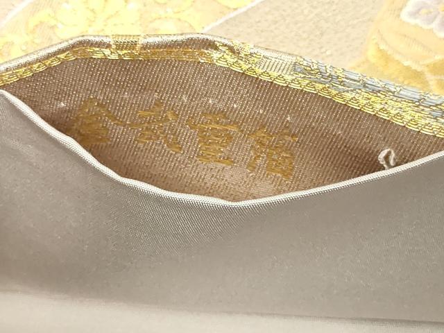 平和屋本店▼六通柄袋帯 唐織 地紙鳳凰花文 本金弐重箔 正絹 逸品 DABG9858sf