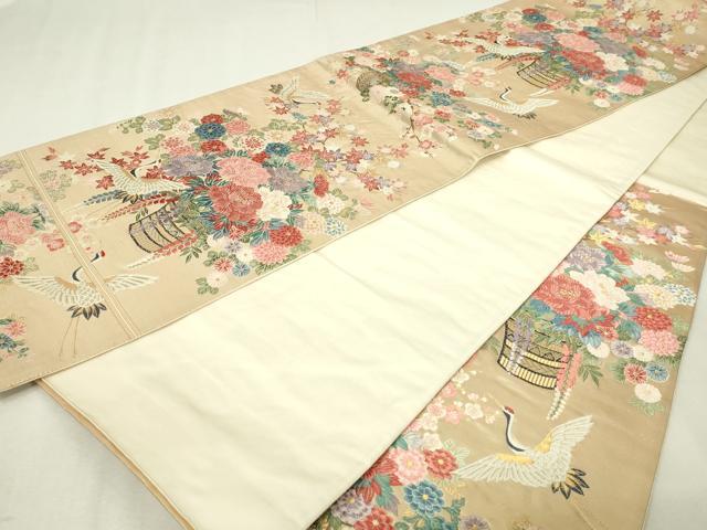 平和屋本店▼六通柄袋帯 唐織 九百錦 東洛遊花文 本金貮重箔 正絹 逸品 DABG9900sf