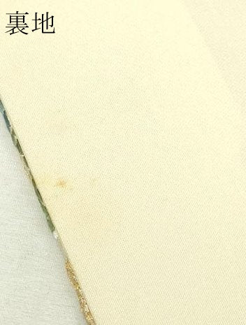 平和屋本店▼六通柄袋帯 唐織 天井鳳凰花文 本金箔 正絹 逸品 DABG9916sf