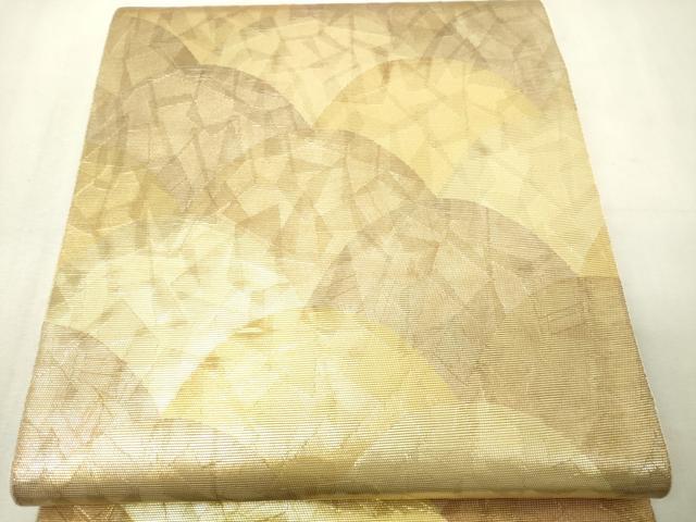 平和屋本店▼六通柄袋帯 青海波 本金箔 正絹 逸品 DABG9964sf