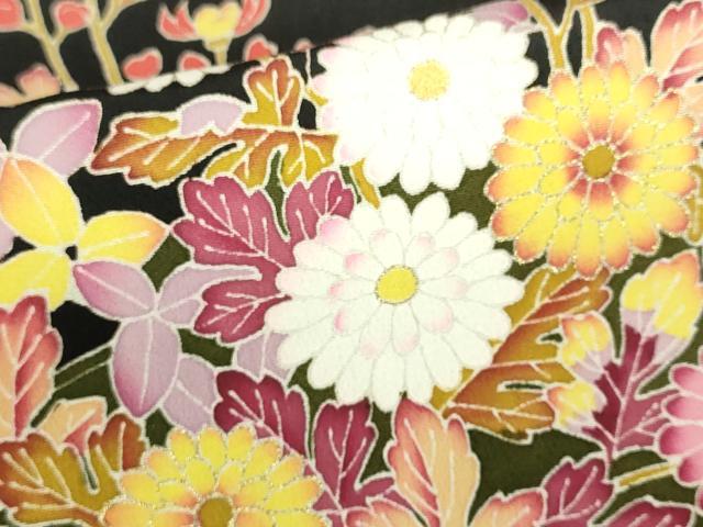 平和屋着物●本加賀友禅作家 矢田博 黒留袖 鴛鴦花文 金彩 正絹 逸品 未使用 DABH0022op