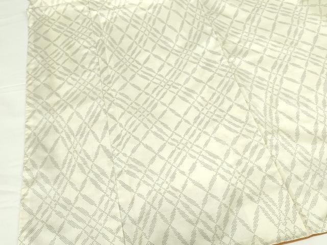 平和屋着物▼本場大島紬 白大島 7マルキ 網目文 正絹 逸品 DABH0041op
