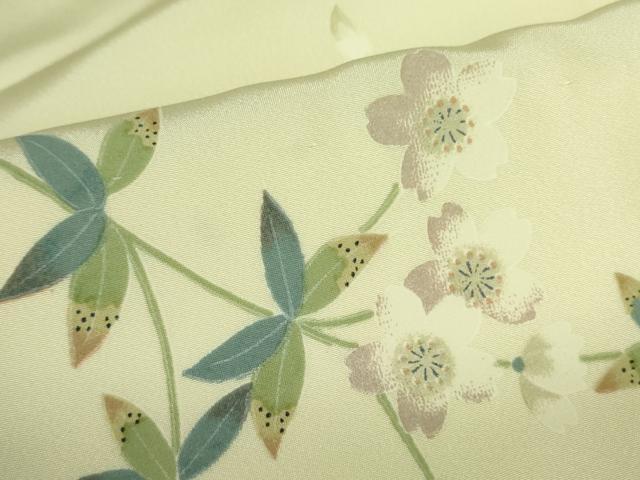 平和屋着物●長襦袢 無双仕立て 舞桜 やまと誂製 正絹 逸品 DABH0046op