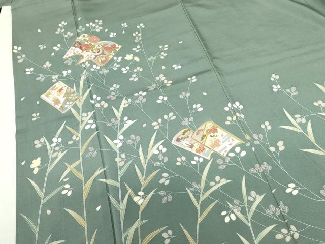 平和屋着物●訪問着 冊子花文 金彩 正絹 逸品 DABH0051op