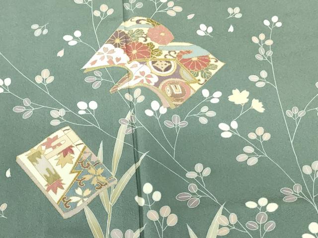 平和屋着物●訪問着 冊子花文 金彩 正絹 逸品 DABH0051op