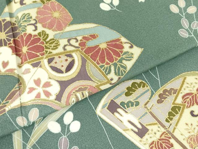 平和屋着物●訪問着 冊子花文 金彩 正絹 逸品 DABH0051op
