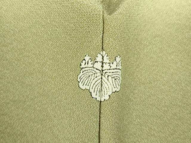 平和屋着物●上質な色無地 青丹色 正絹 逸品 未使用 DABH0056op