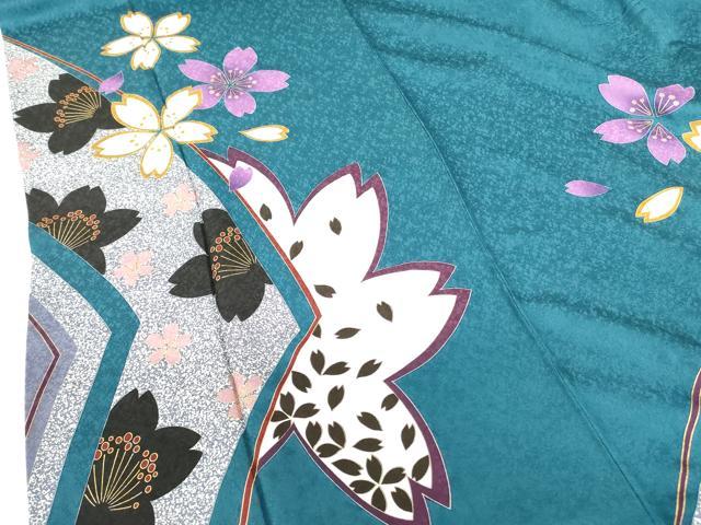 平和屋着物●豪華振袖 舞桜 金彩 正絹 逸品 DABH0068op