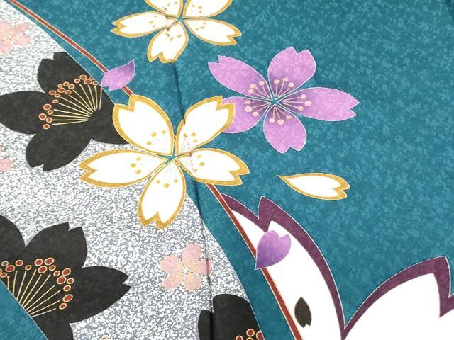 平和屋着物●豪華振袖 舞桜 金彩 正絹 逸品 DABH0068op