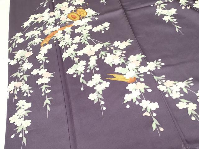 平和屋着物●訪問着 駒刺繍 花鼓 楽器文 金彩 正絹 逸品 DABH0069op