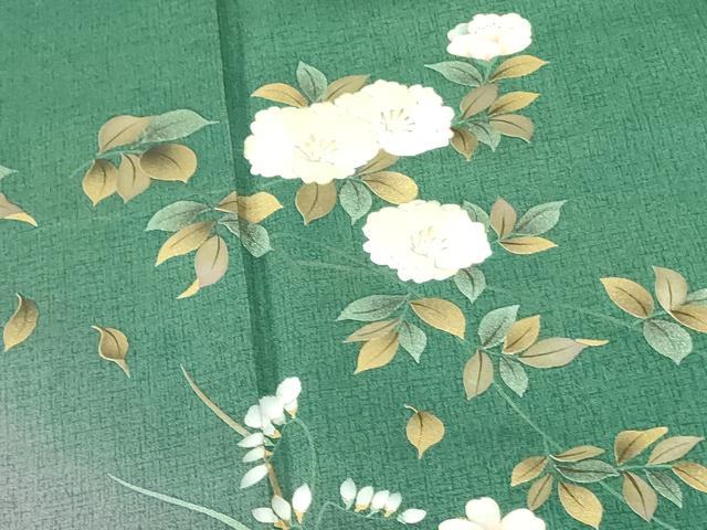 平和屋着物●訪問着 刺繍 草花 暈し染め 金彩 正絹 逸品 DABH0070op
