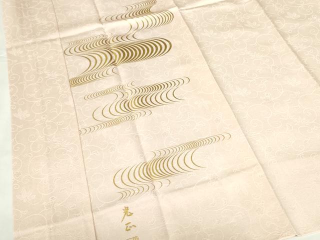 平和屋着物●金彩友禅 卓越技能者・名工・和田光正 長襦袢 袷 流水文 金彩 正絹 逸品 DABH0074op