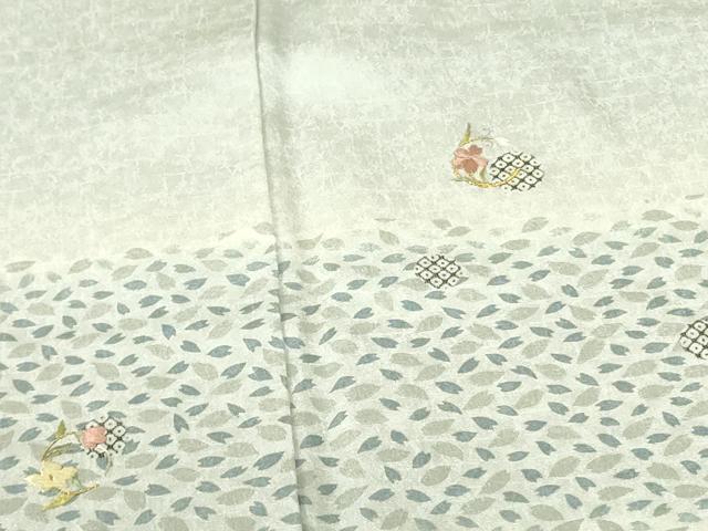 平和屋着物●訪問着 刺繍 花丸文 暈し染め 金糸 ロング丈 正絹 逸品 DABH0077op