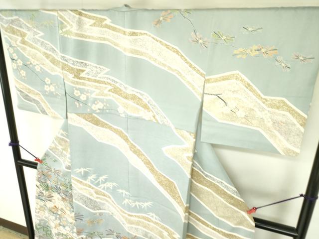平和屋着物●訪問着 松竹梅 金彩 高島屋扱い 正絹 逸品 DABH0078op