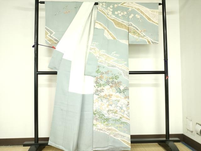 平和屋着物●訪問着 松竹梅 金彩 高島屋扱い 正絹 逸品 DABH0078op