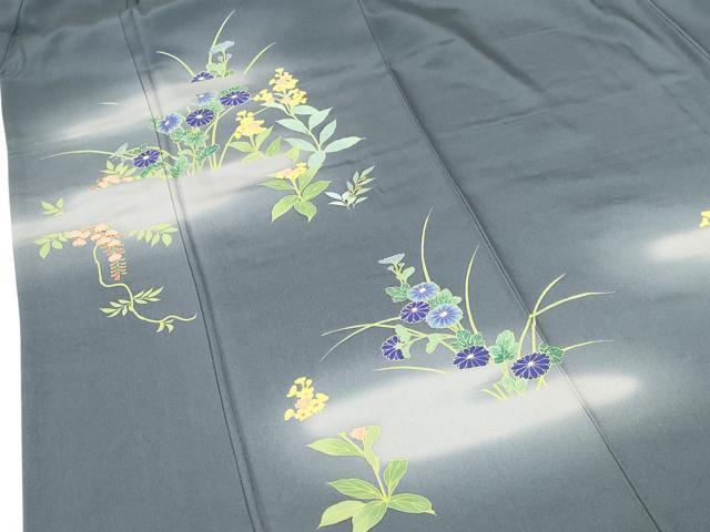 平和屋着物●訪問着 草花 暈し染め 正絹 逸品 DABH0132op