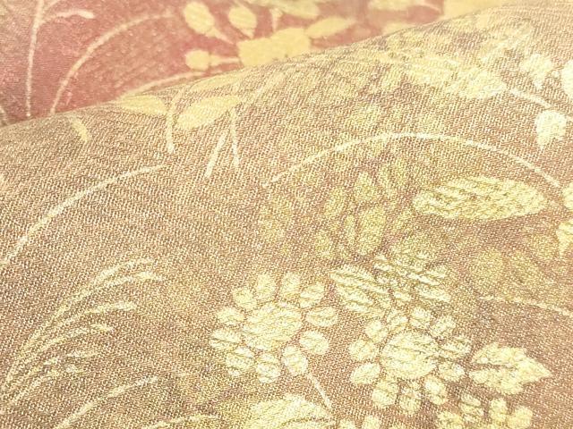 平和屋着物●訪問着 刺繍 道長草花文 暈し染め 金彩 正絹 逸品 DABH0134op