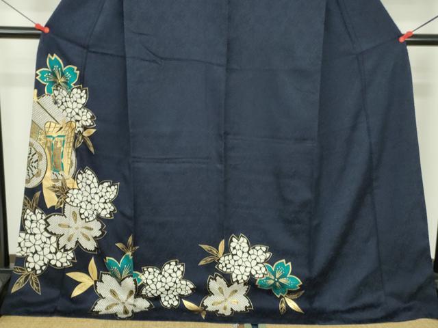 平和屋着物●訪問着 御所車桜文 金彩 やまと誂製 ロング丈 正絹 逸品 DABH0139op