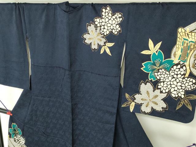 平和屋着物●訪問着 御所車桜文 金彩 やまと誂製 ロング丈 正絹 逸品 DABH0139op