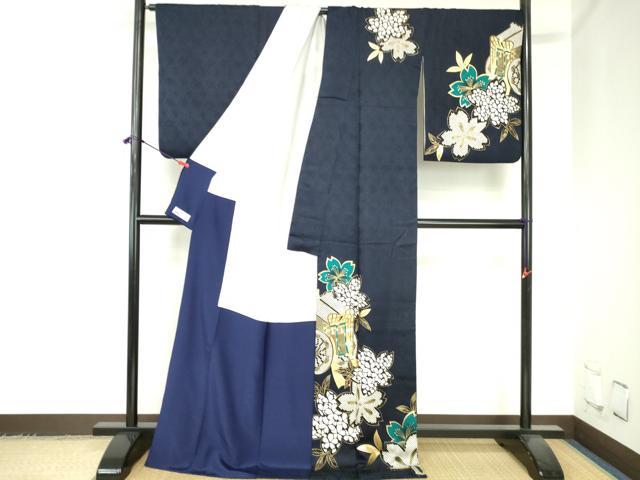 平和屋着物●訪問着 御所車桜文 金彩 やまと誂製 ロング丈 正絹 逸品 DABH0139op