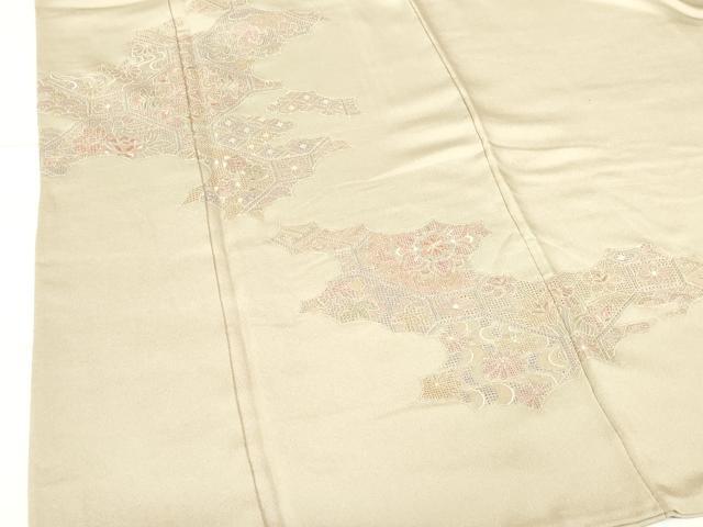 平和屋着物●中国三大刺繍 スワトウ刺繍 汕頭刺繍 総刺繍 訪問着 蜀江花文 正絹 逸品 DABH0141op