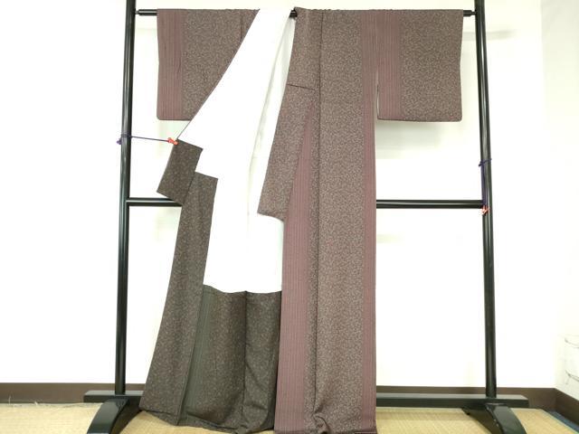 平和屋着物●上質な小紋 花唐草文 正絹 逸品 DABH0145op