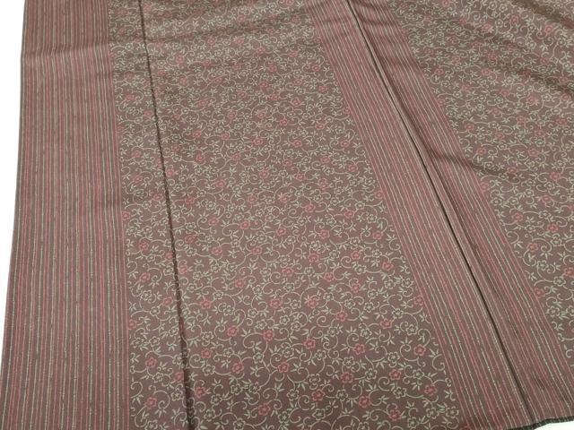 平和屋着物●上質な小紋 花唐草文 正絹 逸品 DABH0145op