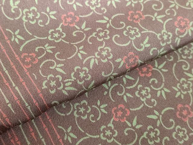 平和屋着物●上質な小紋 花唐草文 正絹 逸品 DABH0145op