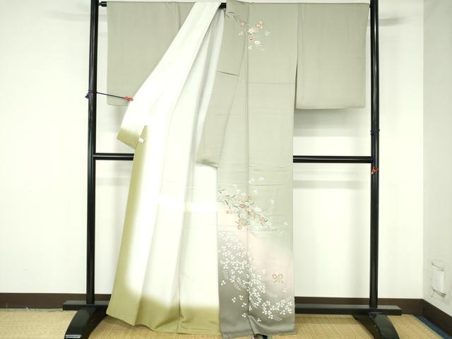 平和屋着物●訪問着 草花 暈し染め 金彩 鈴乃屋扱い 正絹 逸品 DABH0146op