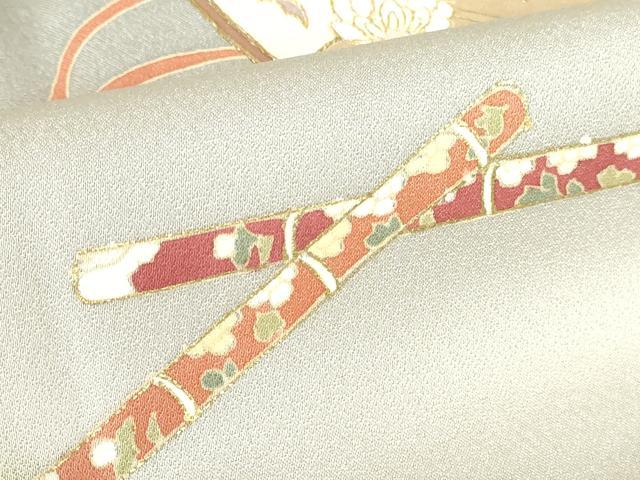 平和屋着物●豪華色留袖 駒刺繍 楽器花文 暈し染め 金彩 正絹 逸品 DABH0147op