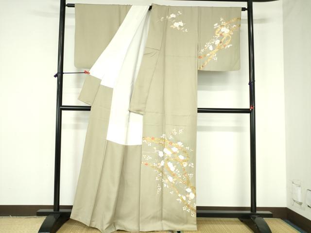 平和屋着物●訪問着 鬘帯花文 金彩 正絹 逸品 DABH0148op