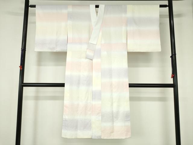 平和屋着物●長襦袢 無双仕立て 舞桜地紋 暈し染め 洗える着物 DABH0154op