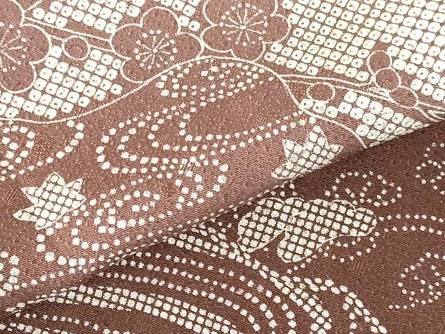 平和屋着物●訪問着 枝梅 流水花文 正絹 逸品 DABH0165op