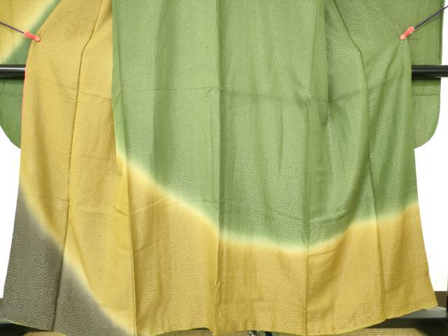 平和屋着物●豪華振袖 干割れ地紋 暈し染め 金通し地 正絹 逸品 DABH0174op