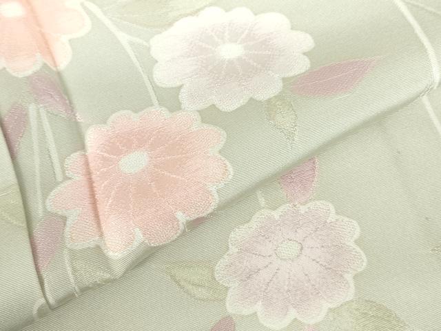 平和屋着物▽上質な小紋 単衣 地紋起こし 枝花 正絹 逸品 DABH0192op