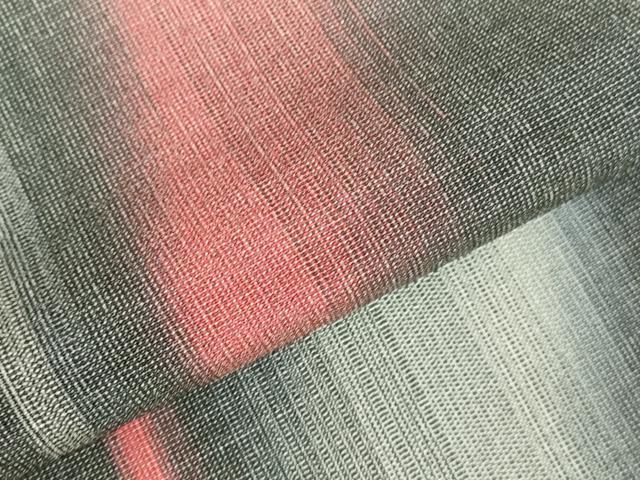平和屋着物▽上質なお召 単衣 間道 正絹 逸品 未使用 DABH0193op