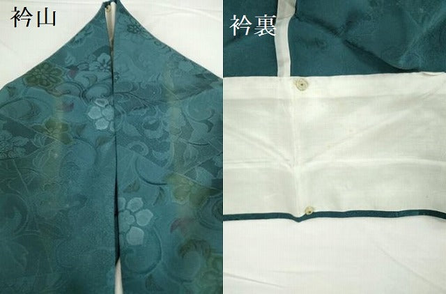 平和屋着物▽上質な小紋 単衣 地紋起こし 切嵌花唐草文 鈴乃屋扱い 正絹 逸品 DABH0194op