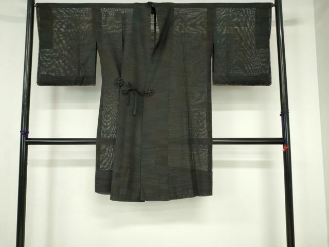 平和屋着物▽道中着 スリーシーズン 春夏秋 塵除け 霞文 ロング丈 反端付き 正絹 逸品 DABH0204op