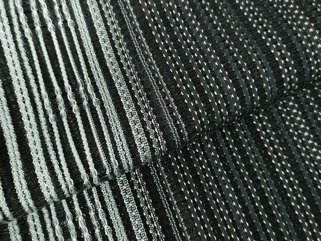 平和屋着物▽道中着 スリーシーズン 春夏秋 塵除け 縞 黒地 さが美扱い 正絹 逸品 DABH0208op