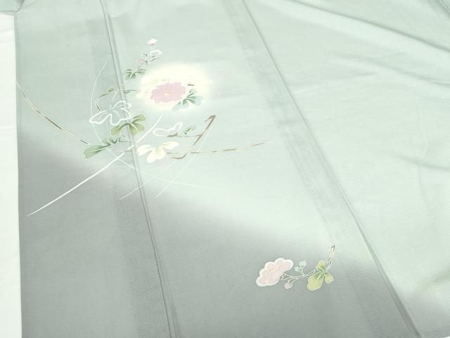 平和屋着物*夏物 訪問着 絽 友禅 枝花 暈し染め 正絹 逸品 DABH0230op