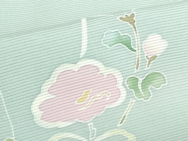 平和屋着物*夏物 訪問着 絽 友禅 枝花 暈し染め 正絹 逸品 DABH0230op