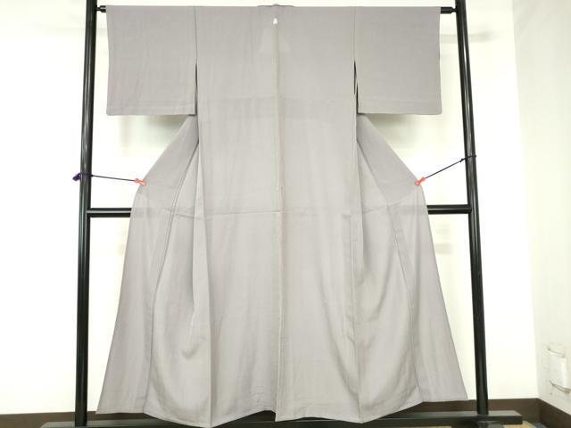 平和屋着物*夏物 色無地 絽 源氏鼠色 正絹 逸品 DABH0237op
