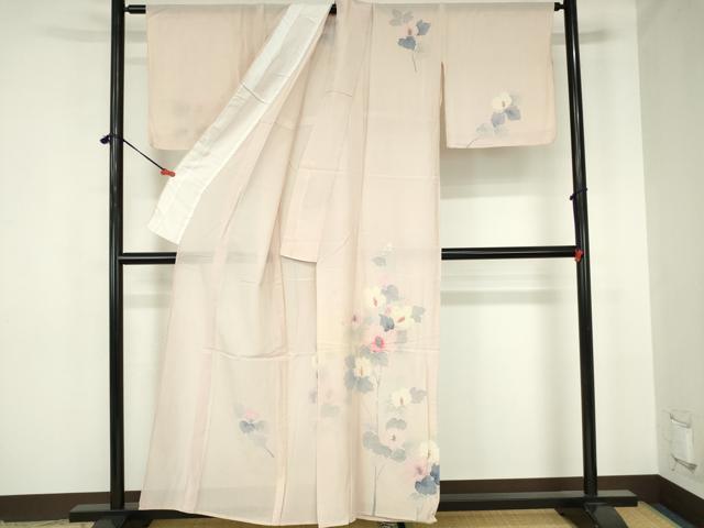 平和屋着物*夏物 訪問着 絽 友禅 草花 正絹 逸品 DABH0240op