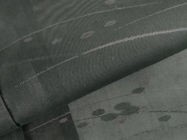 平和屋着物*夏物 小紋 紗 露芝 黒地 正絹 逸品 DABH0245op