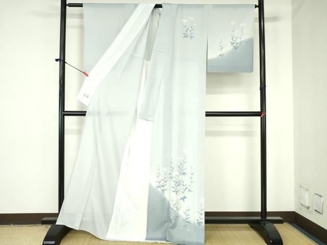 平和屋着物*夏物 洗える最高級着物 <英>はなぶさ謹製 訪問着 絽 草花 暈し染め 洗える着物 DABH0248op