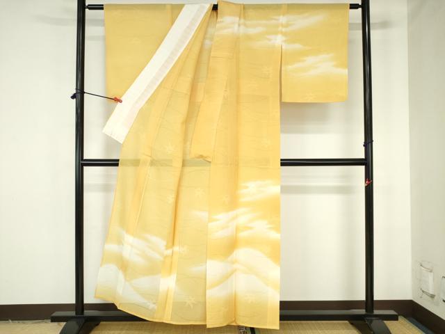 平和屋着物*夏物 訪問着 芝楓紋紗 暈し染め 正絹 逸品 DABH0251op