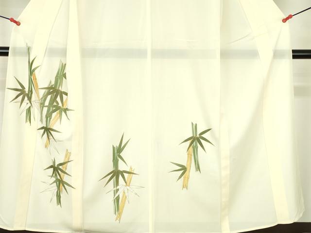 平和屋着物*夏物 訪問着 絽 笹竹文 金彩 正絹 逸品 DABH0252op
